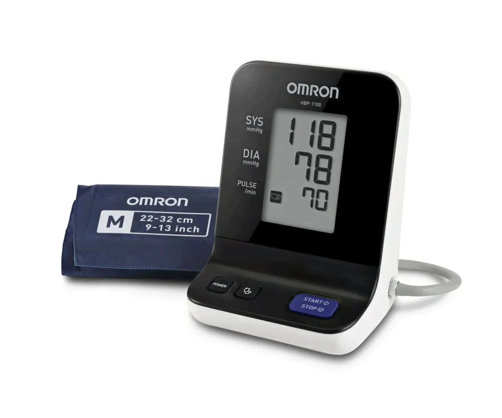 Omron HBP-1100 BP Monitor, (White/Silver)-0